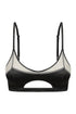 MAE Light Half Moon Cut-Out Bra - Satin Top
