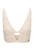 QUINN Champagne Satin Long Line Bralette