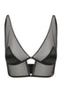 ANDI Black Mesh + Satin Long Line Bralette