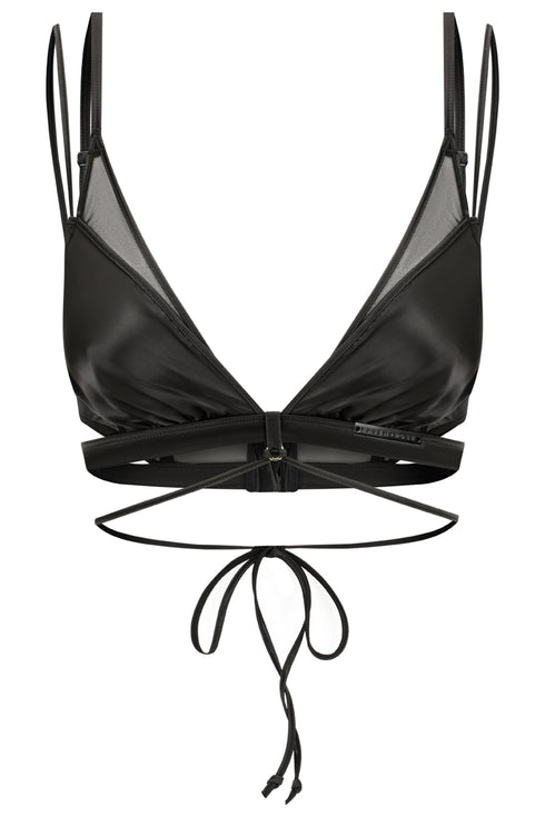 BAILEY Black Double Cup Bra with ties