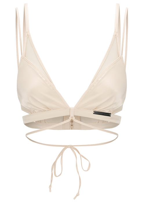 BAILEY Champagne Double Cup Bra with Ties