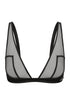 COLLINS Black Triangle Mesh Bra Top