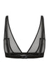 COLLINS Black Triangle Mesh Bra Top