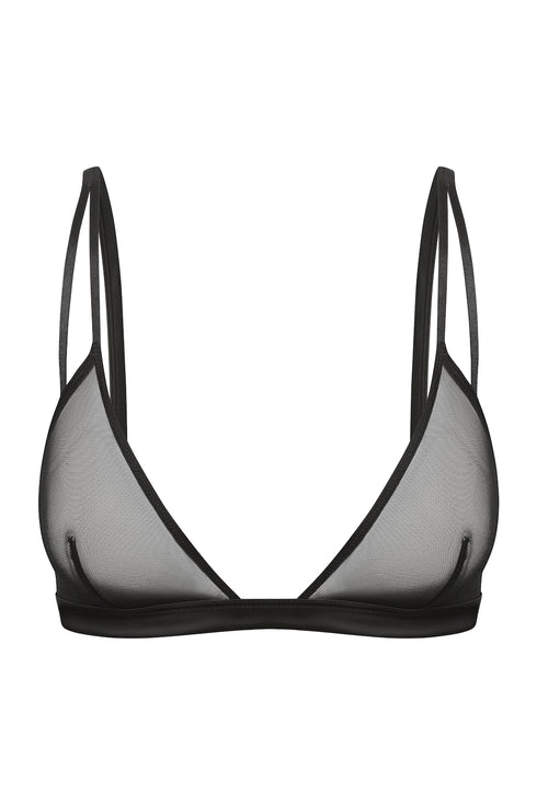 DEPP Black Double Strap Bra Top