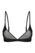 JOAN Black Front-Clip Triangle Bra