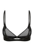 JOAN Black Front-Clip Triangle Bra