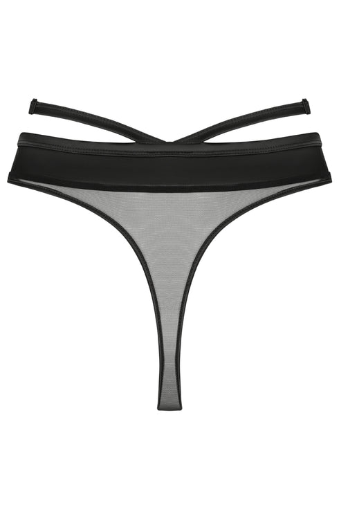 JOAN Black G-String with Adjustable Straps