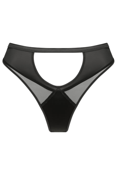 MAE Black Half-Moon Cut-Out G-String