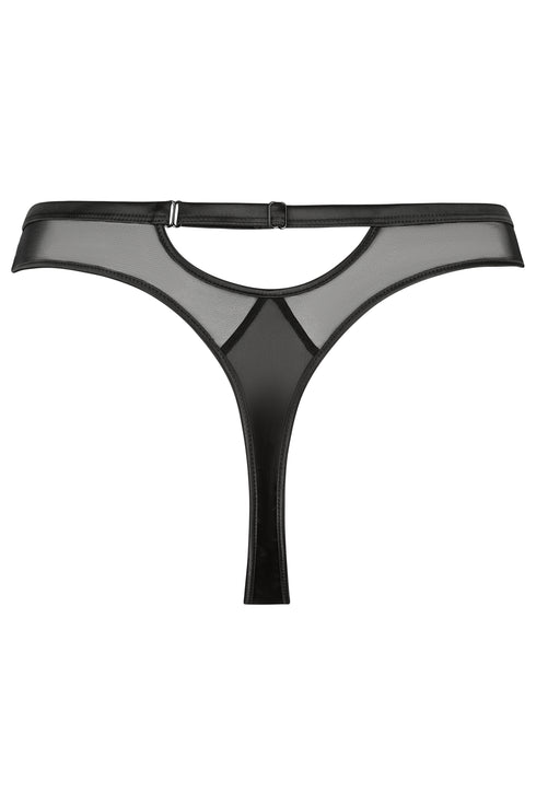 MAE Black Half-Moon Cut-Out G-String