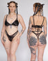 BAILEY Black Mesh Twist Front G-String