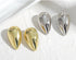 DION (DOWN) GOLD Oversized Teardrop Studs