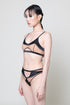 WEST Dark Half Moon Cut-Out Bra - Mesh Top