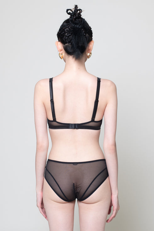 DEPP Black Double Strap Bra Top