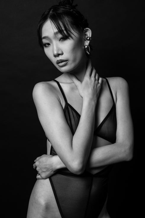 LEON SILVER Oversized Ball Cuff Set