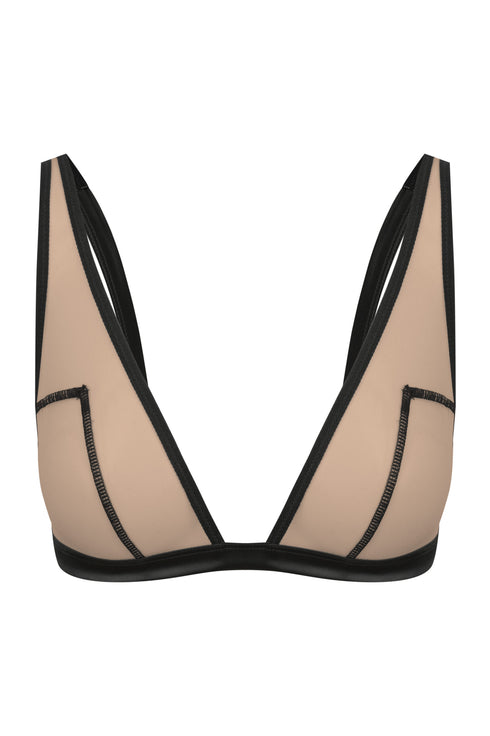 COLLINS Dark Nude Triangle Bra Top