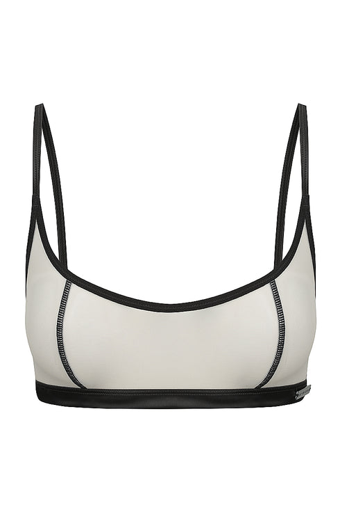 WARREN Light Scoop Neck Mesh Bra Top