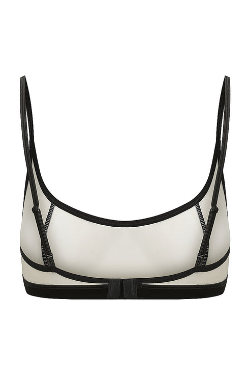 WARREN Light Scoop Neck Mesh Bra Top