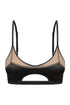 MAE Dark Half Moon Cut-Out Bra - Satin Top
