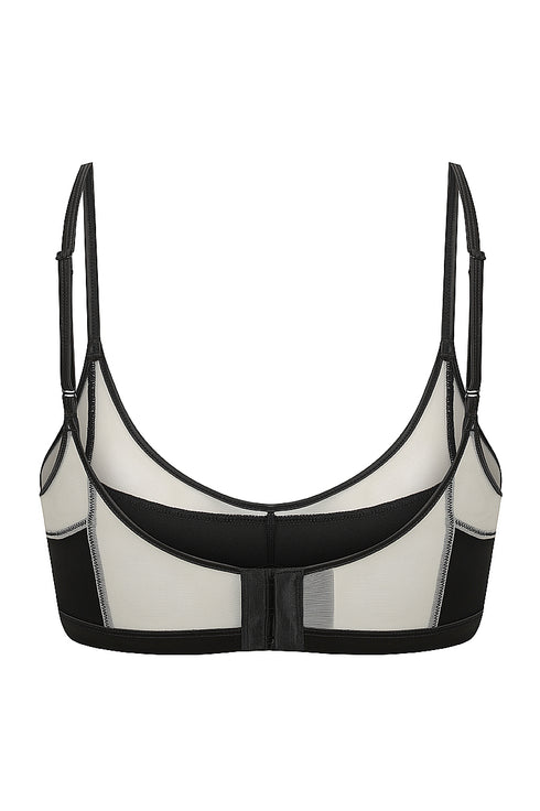 WEST Light Half Moon Cut-Out Bra - Mesh Top