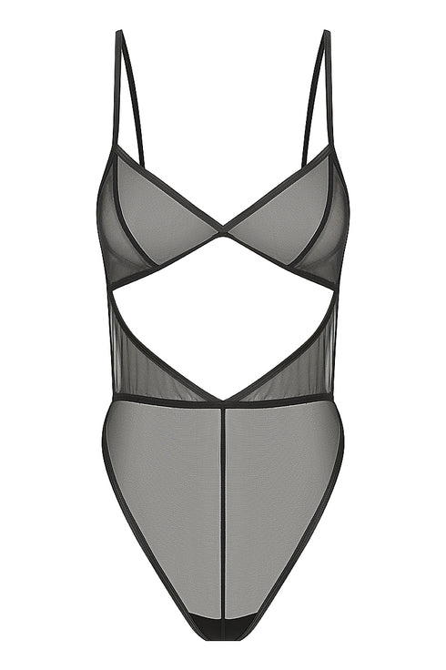 LEXI Black Cut-Out Bodysuit
