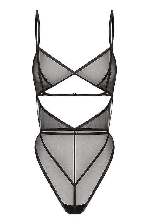 LEXI Black Cut-Out Bodysuit