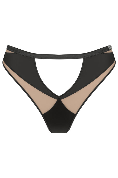 WEST Dark Half Moon Cut-Out Mesh G-String