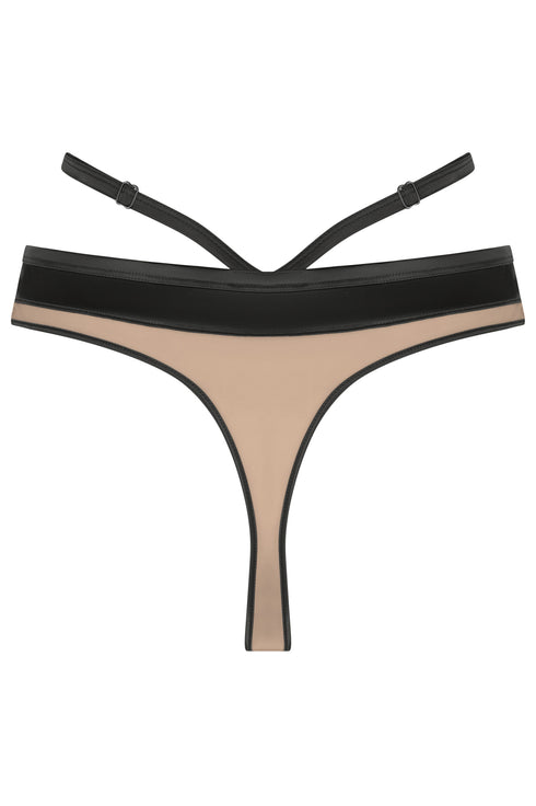 JOAN Dark G-String with Adjustable Straps