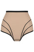 WARREN Dark Nude Ultra High Waisted Mesh Briefs