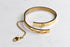 KARTER Thin Gold Cuff Bracelet with Chain Closure