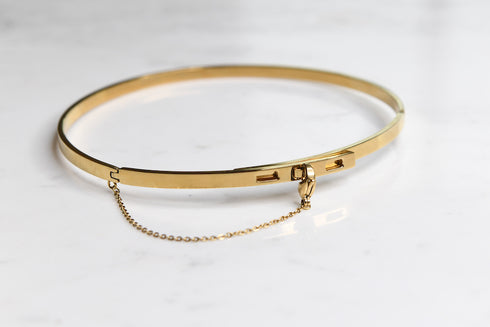 BOWIE Thin Gold Choker with Chain Closure