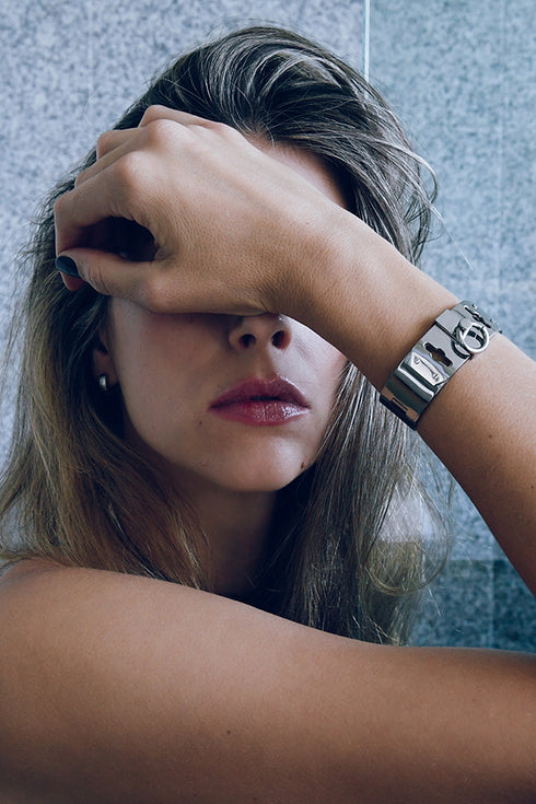 PAYTON Silver Plated Plain Mini Hoop Ear Huggers with Cubic Zirconia