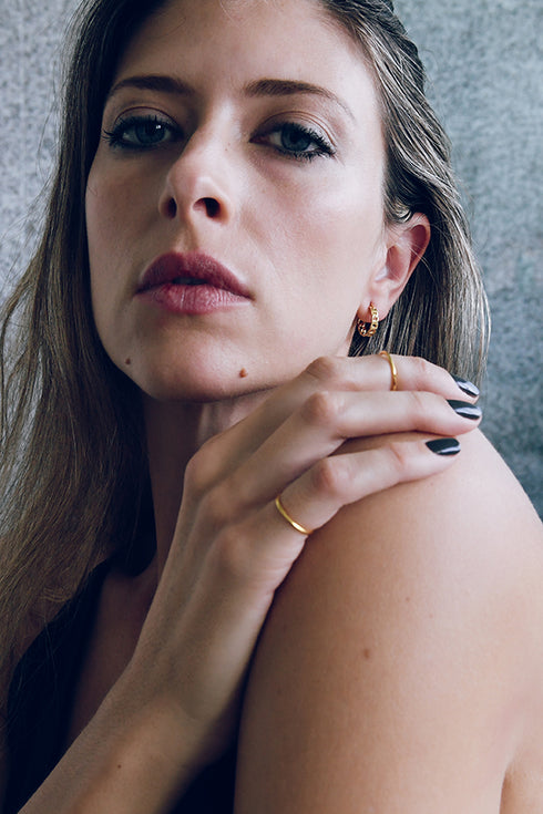 ELLIOT Thin Gold Midi Rings