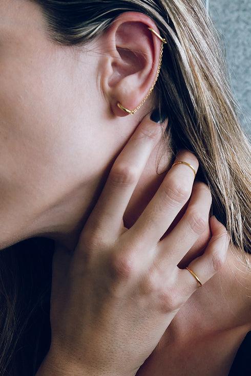 ELLIOT Thin Gold Midi Rings