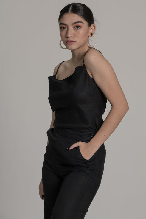 MICHAEL Cowl Neck Linen Cami