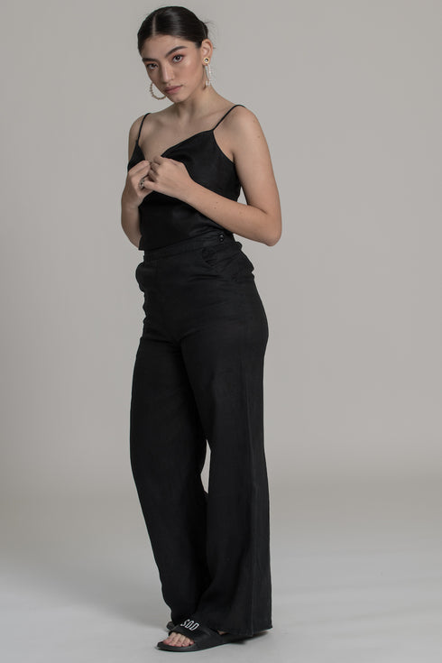 HENDRIX Wide-Leg Linen Pants