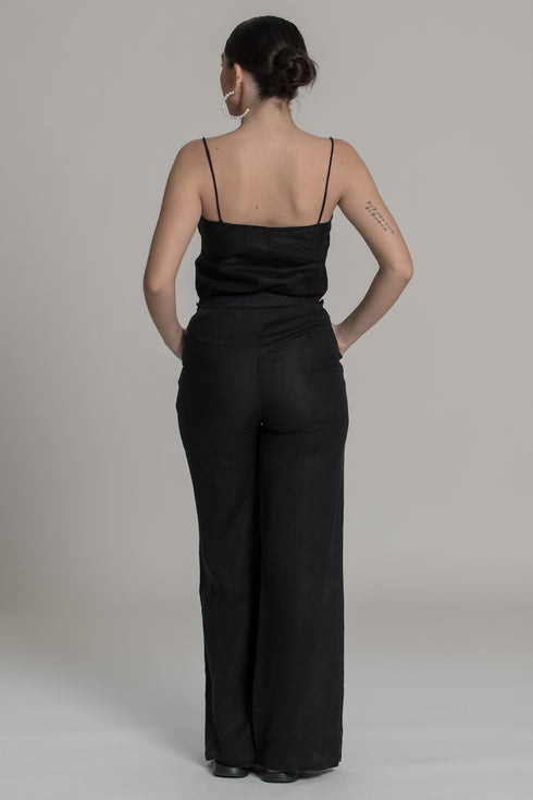 HENDRIX Wide-Leg Linen Pants