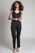 HENDRIX Cigarette-Leg Pants with Black Piping