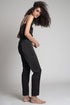 HENDRIX Cigarette-Leg Pants with Black Piping