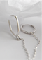 BOWIE 925 Silver Single Ear Cuff with Chain