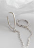 BOWIE 925 Silver Single Ear Cuff with Chain