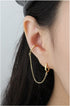 BOWIE Gold Plated Single Ear Cuff with Chain